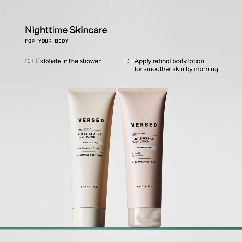 Versed Buff It Out packaging emphasizes vegan and cruelty-free formula