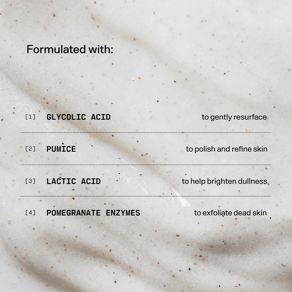 Versed Buff It Out in-shower application demonstrates smoothing exfoliation during bath