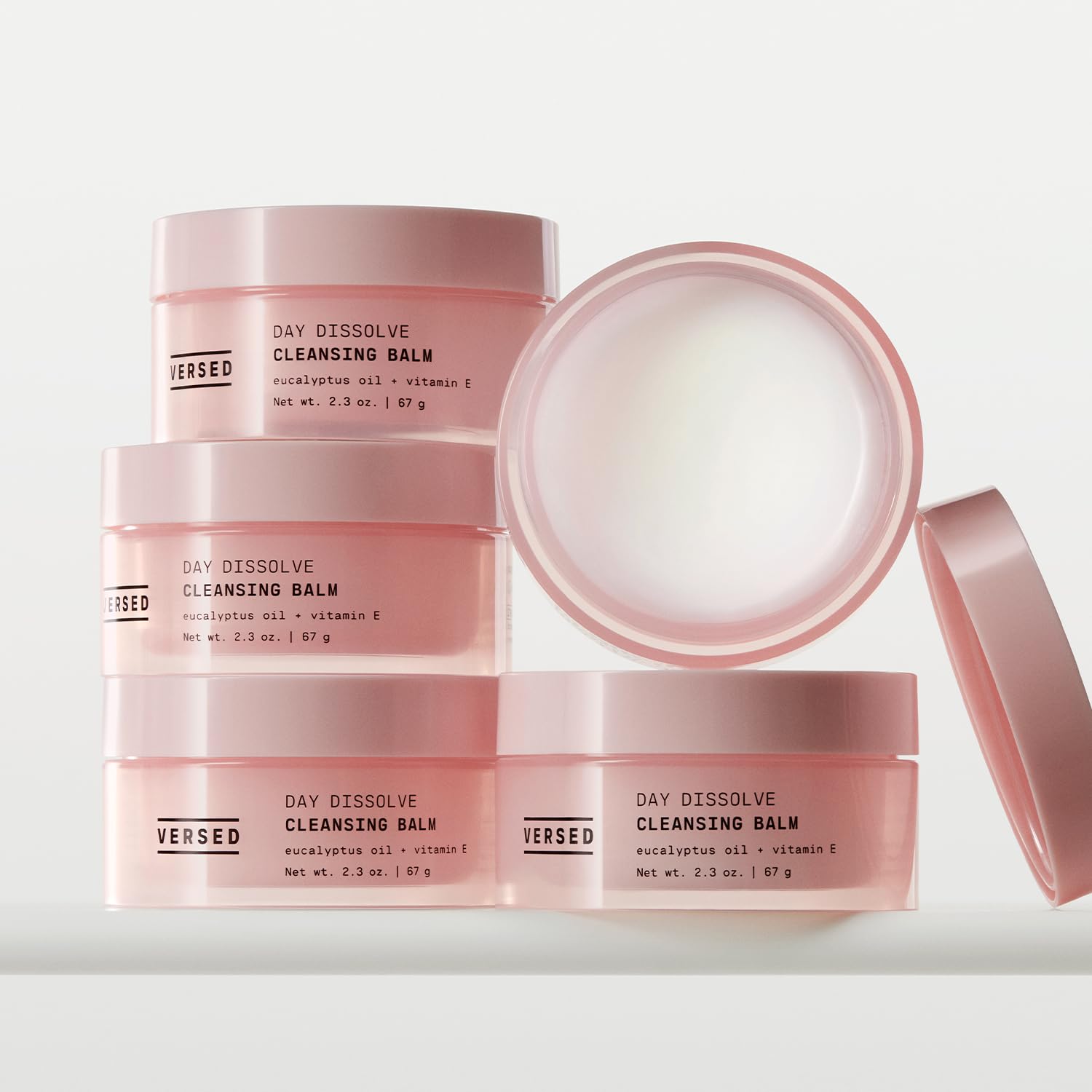 Versed Day Dissolve Balm massaged into skin, melt-away makeup.