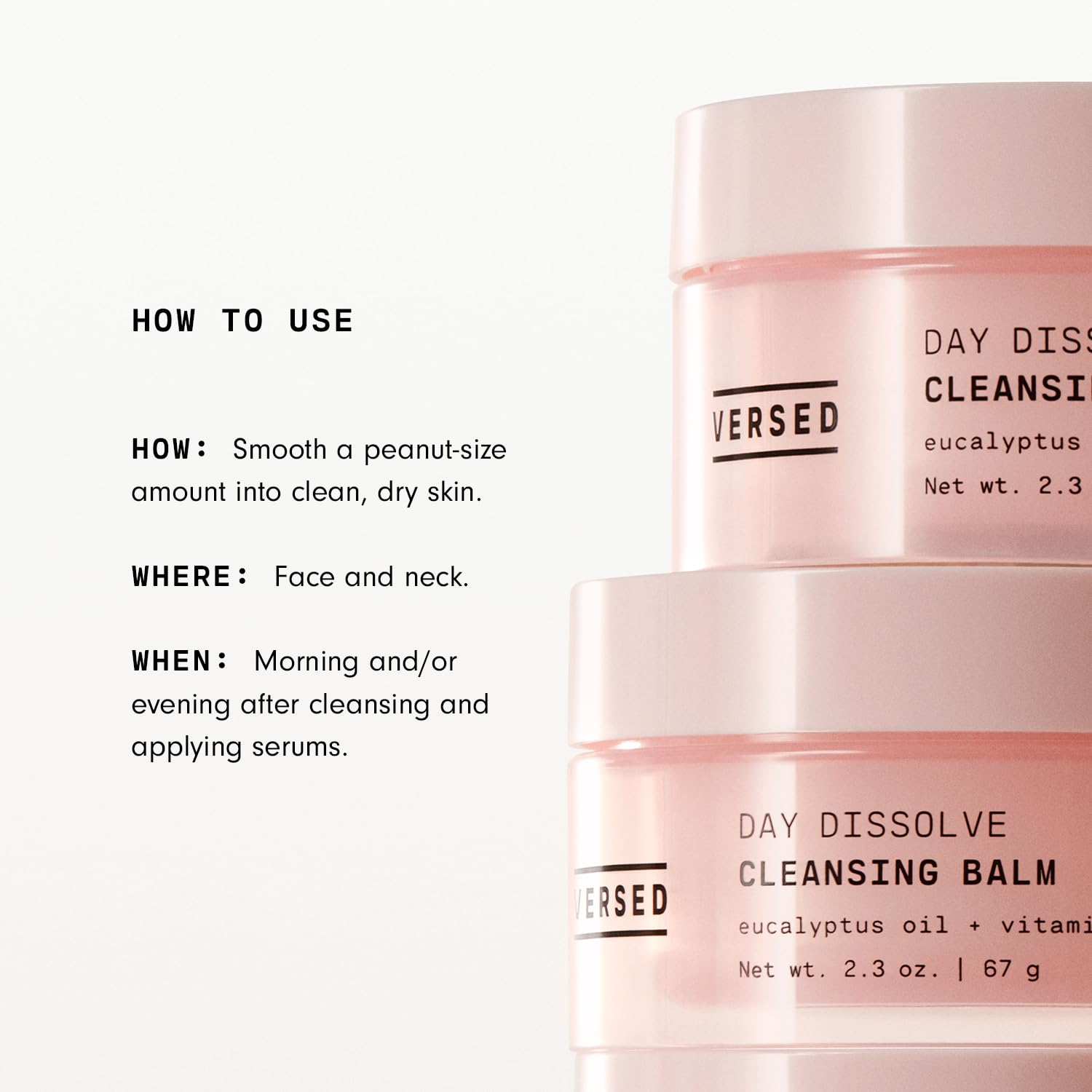 Versed Day Dissolve Balm turning into light milk during cleanse.