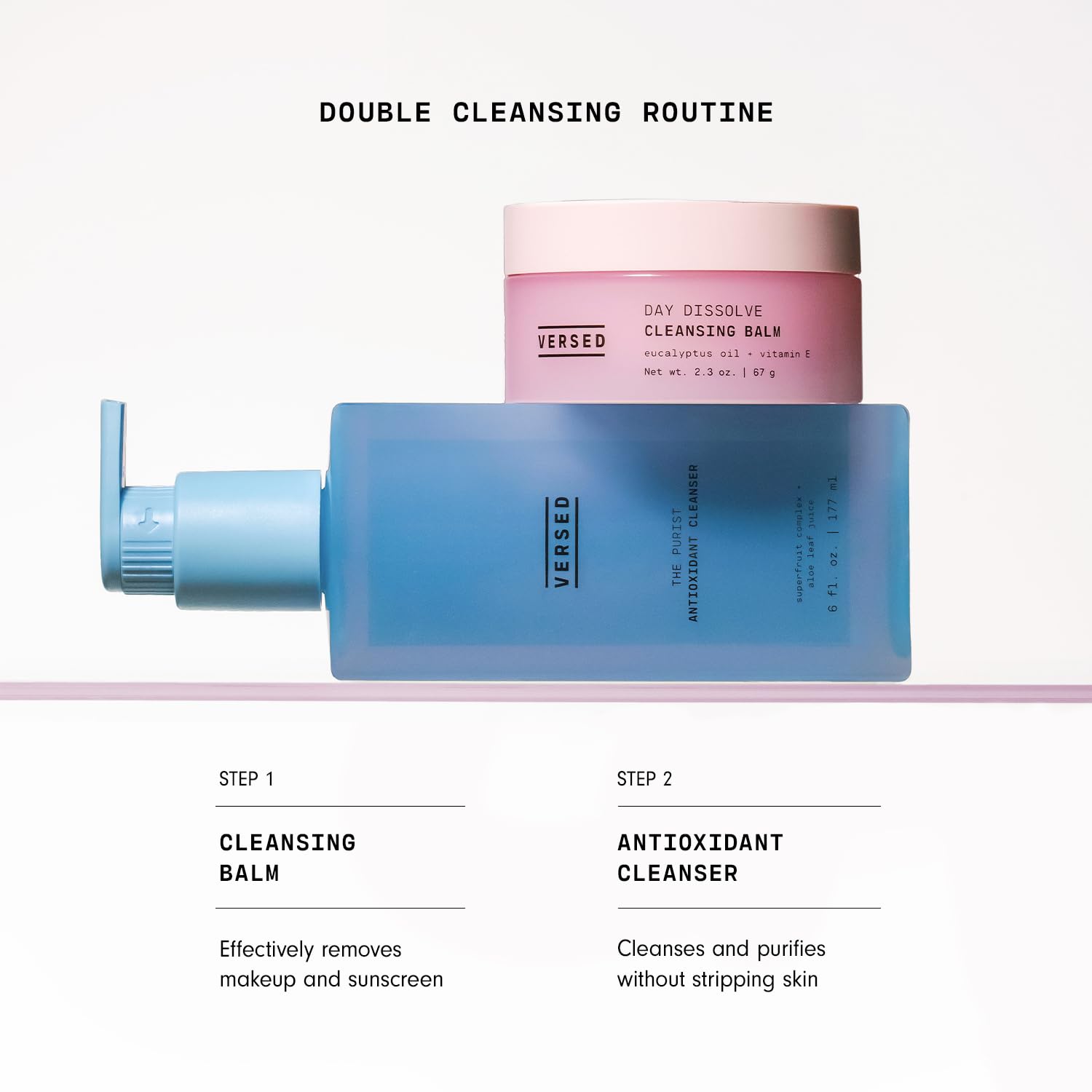 Versed Day Dissolve Balm removes waterproof makeup effectively.