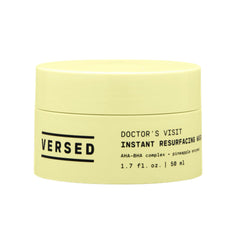 Versed Doctor's Visit bottle pour demonstrates quick at-home exfoliation for brighter skin