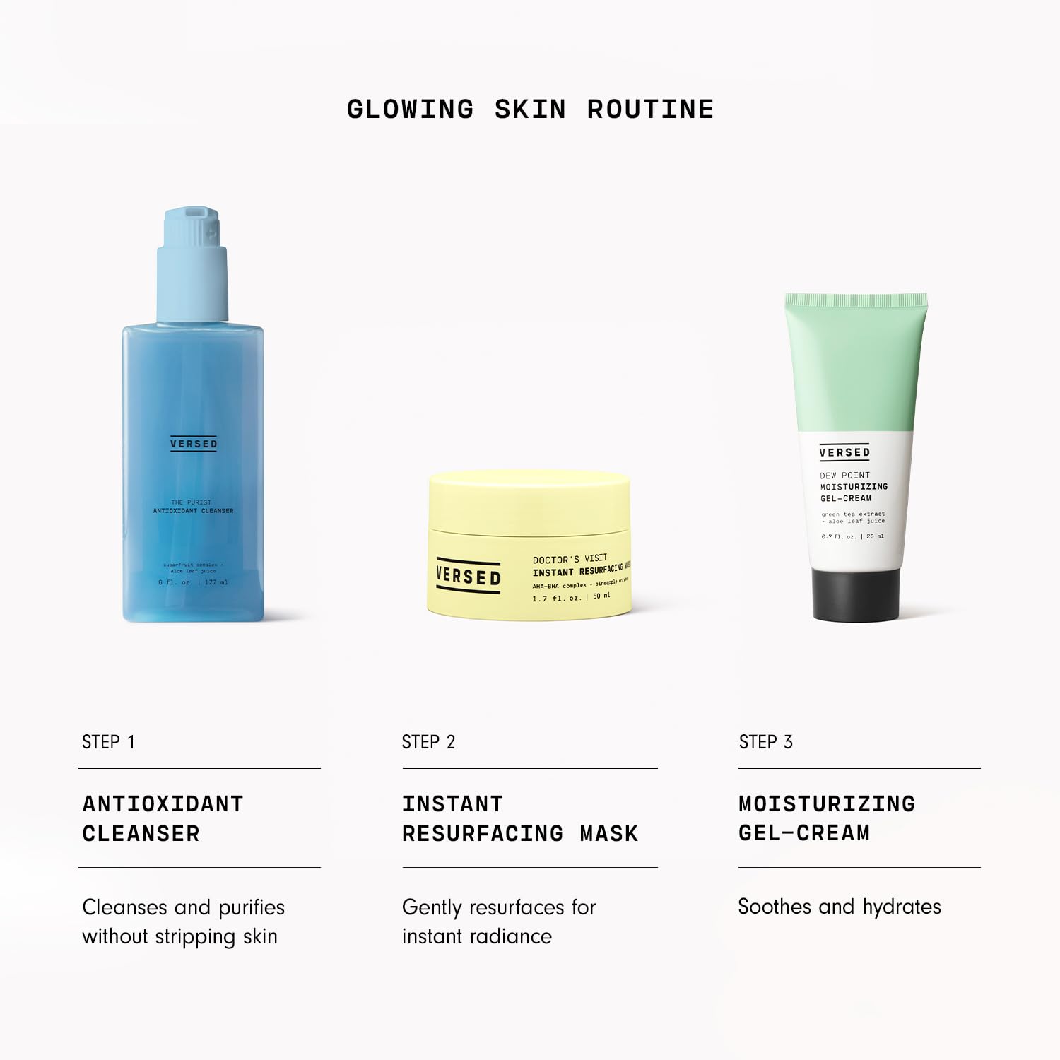 Versed Doctor's Visit glycolic and lactic acids for rejuvenated skin texture