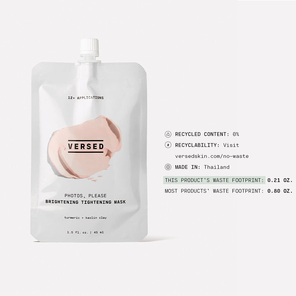 Versed Photos, Please packaging highlights clean design for easy routine.