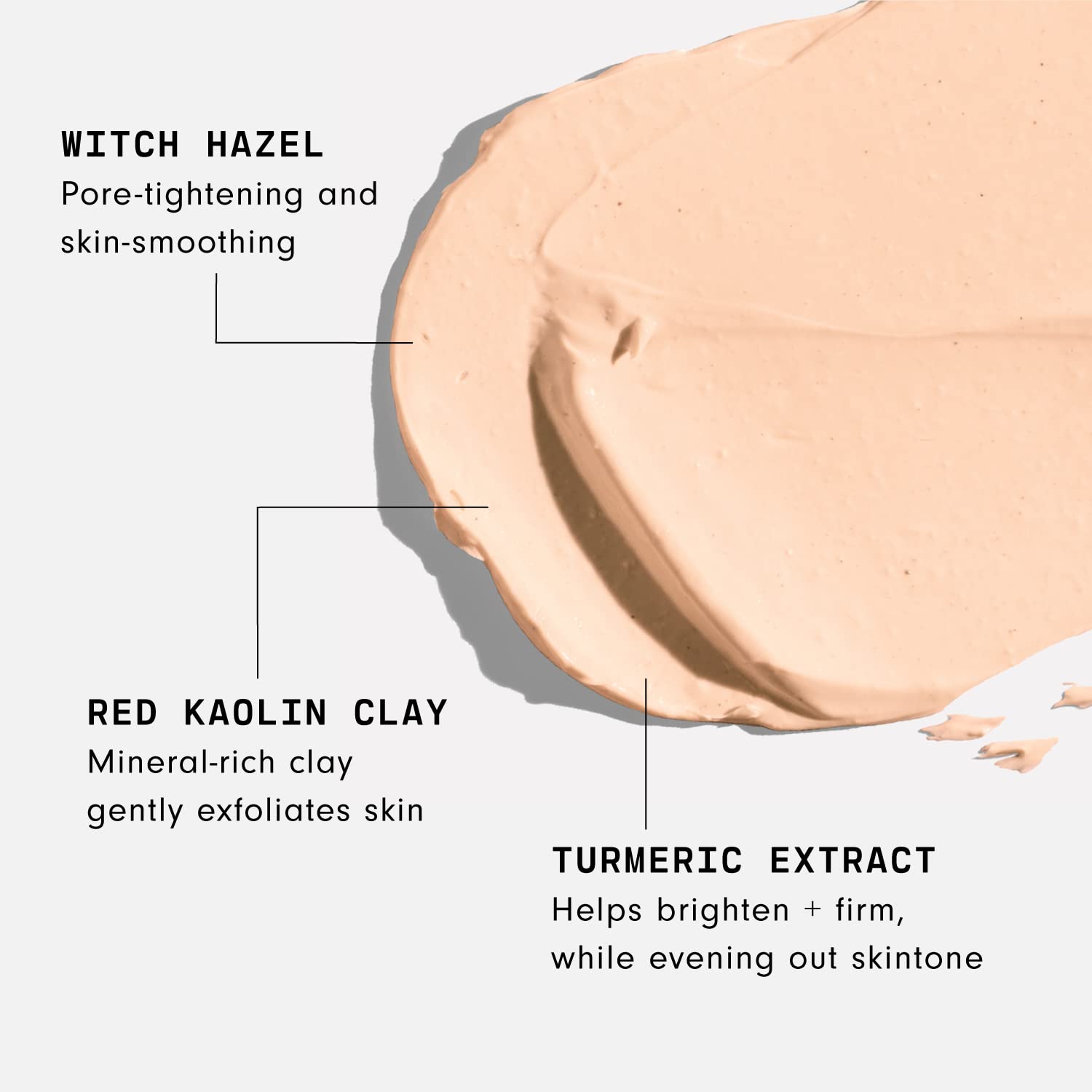 Versed Photos, Please clay texture shows oil absorption for smoother pores.