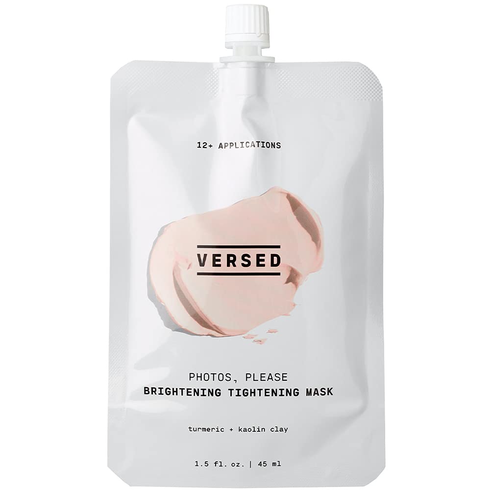 Versed Photos, Please jar closeup highlighting turmeric-clay formula for brightening.