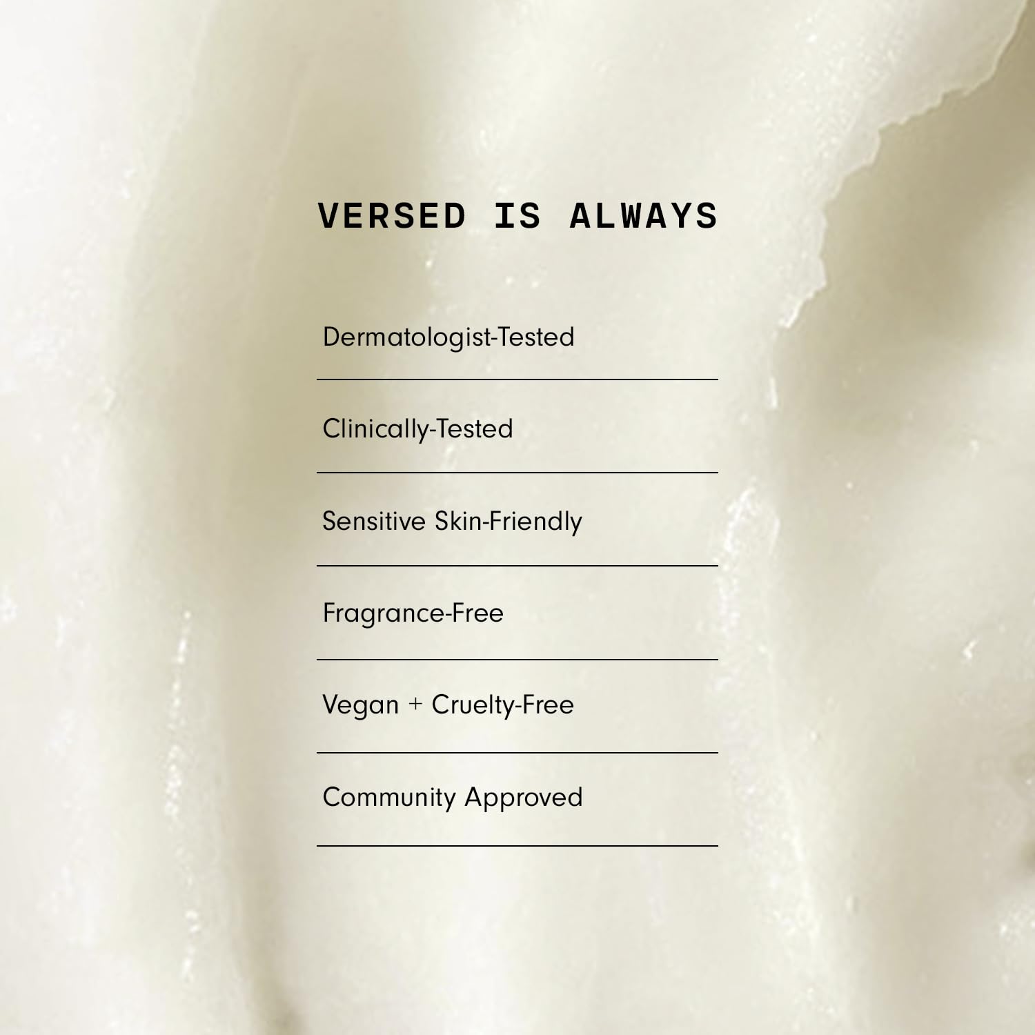 Versed Press Restart serum application on clean skin at night