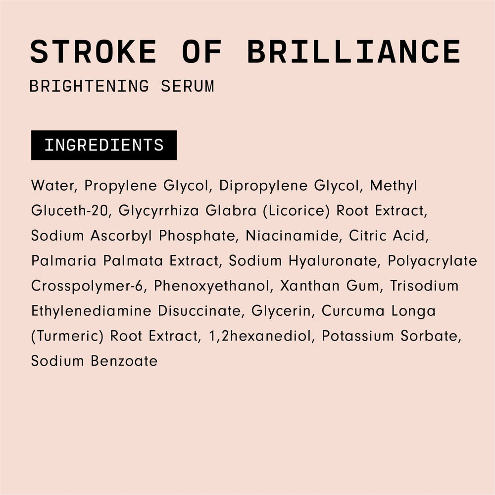 Versed Stroke of Brilliance Serum glow on the skin demonstrates hydration for radiance.