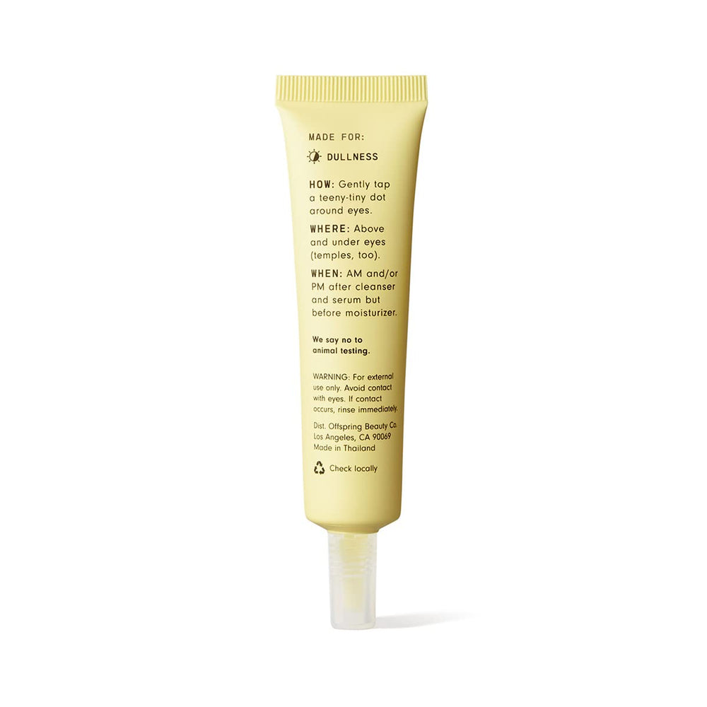 Versed Vacation Eyes ginseng root extract close-up emphasizes energizing eye care