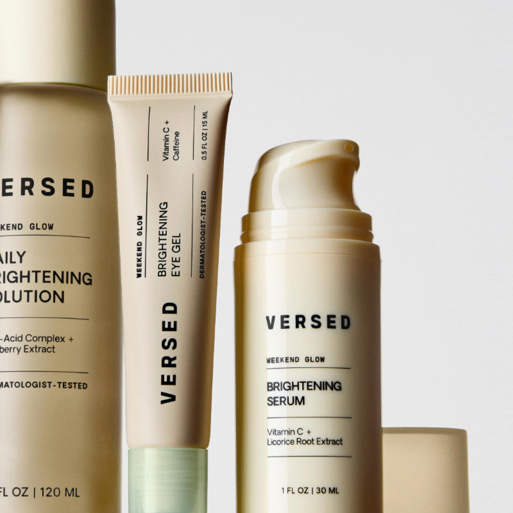 Versed Weekend Glow Eye Gel packaging is eco-friendly with 14% post-consumer recycled plastic.