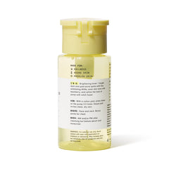 Versed Weekend Glow label closeup highlighting the four-acid complex.