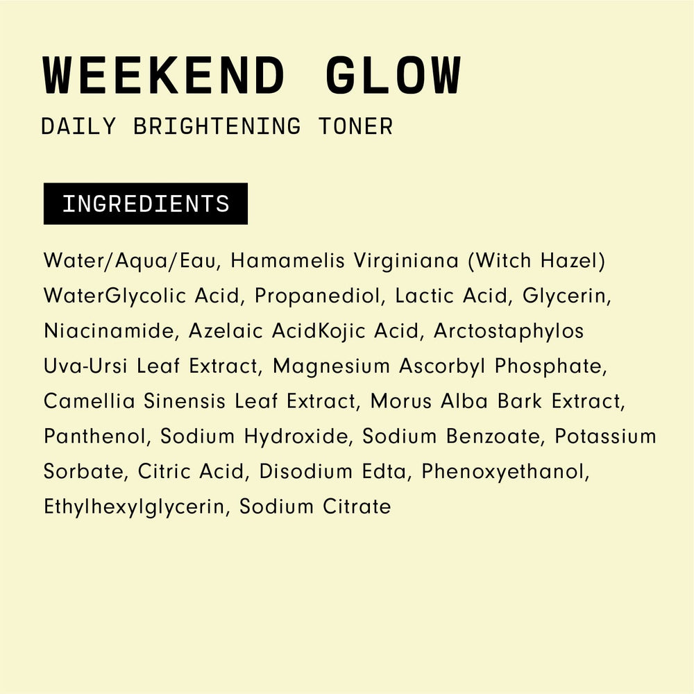 Versed Weekend Glow routine setup for daily brightening rituals.
