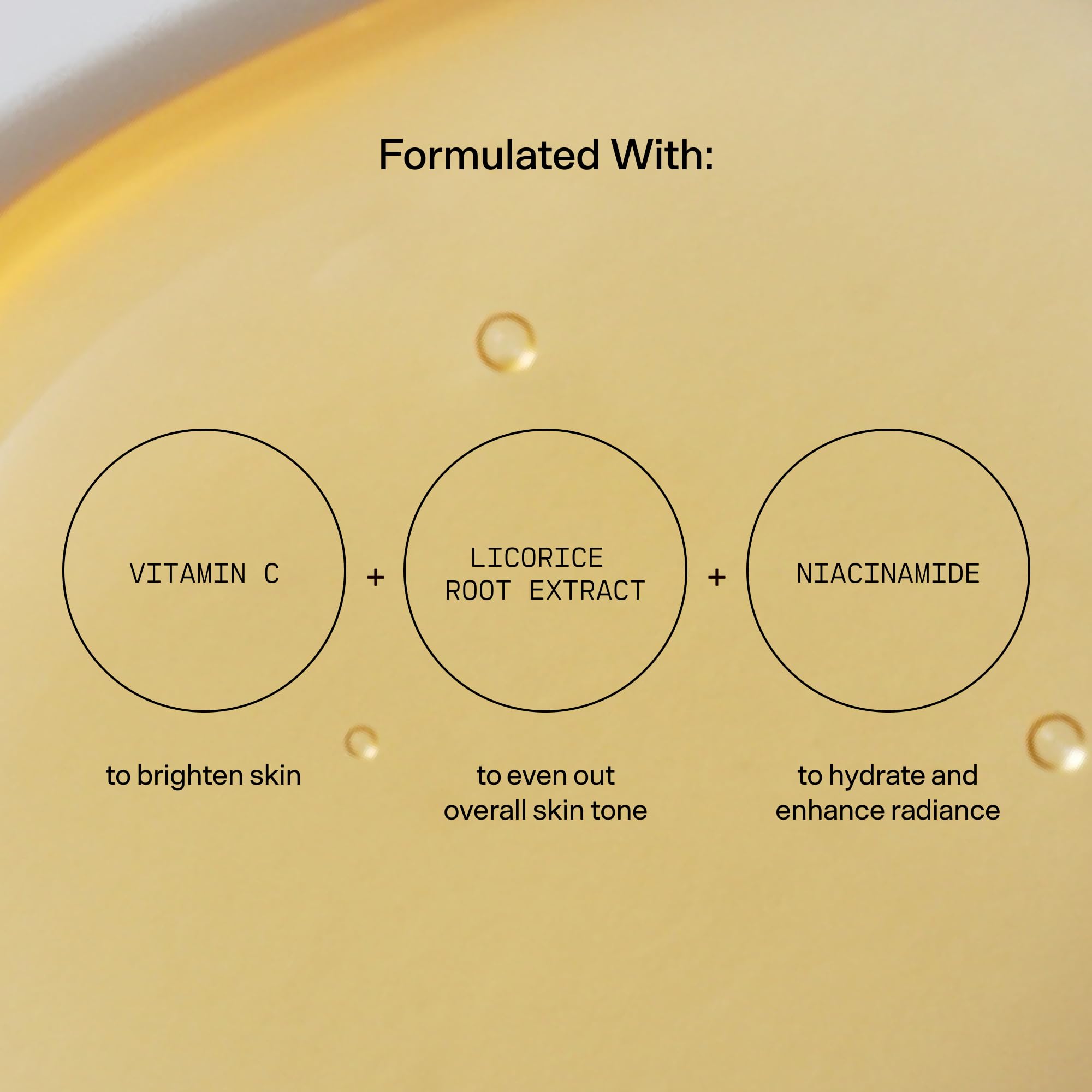 Versed Weekend Glow serum label details show niacinamide and vitamin C for brighter skin