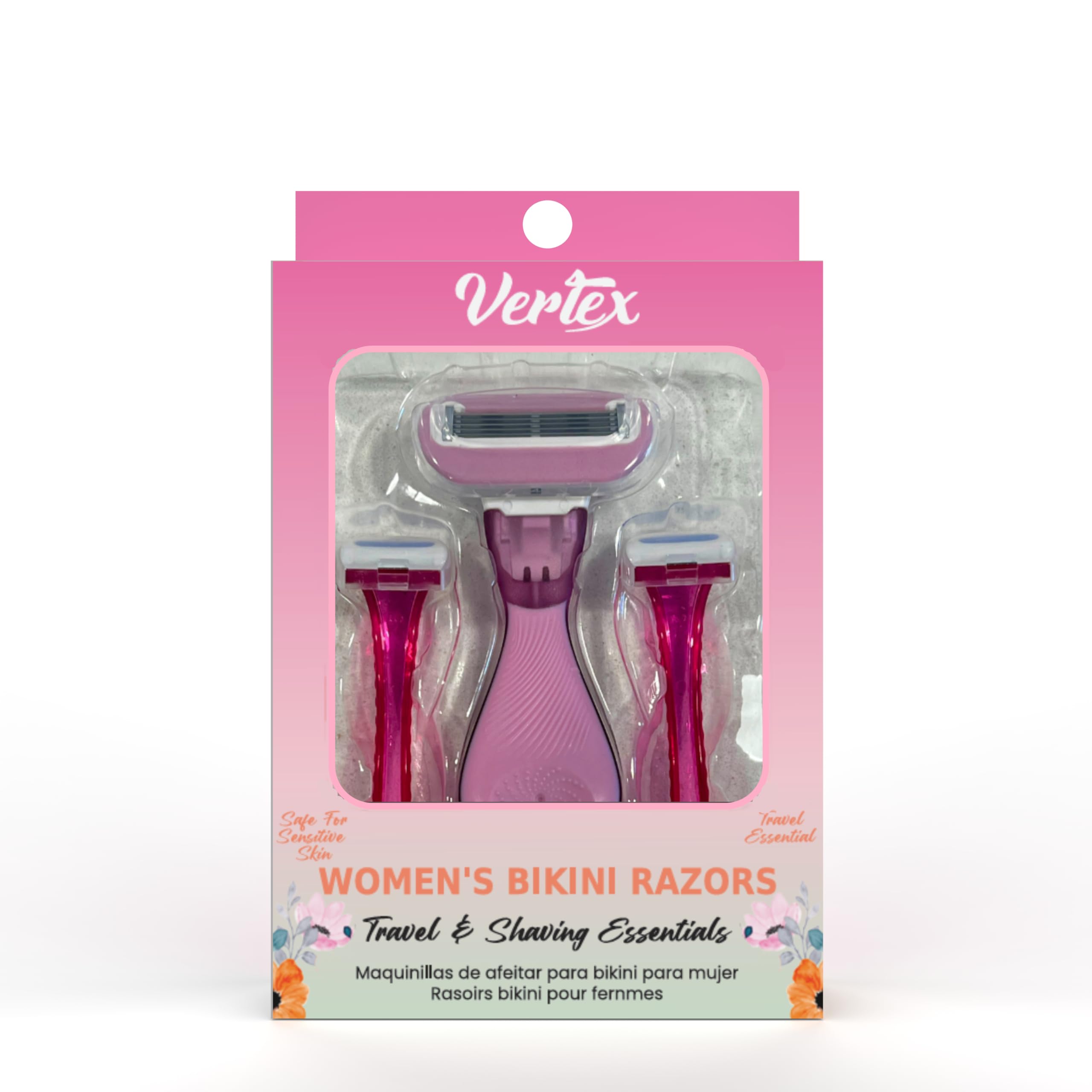 Vertex Bikini Razor ingrown hair bumps design aims to reduce irritation.