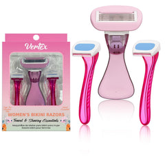 Vertex Bikini Razor pivot head enables precise reach for bikini lines.
