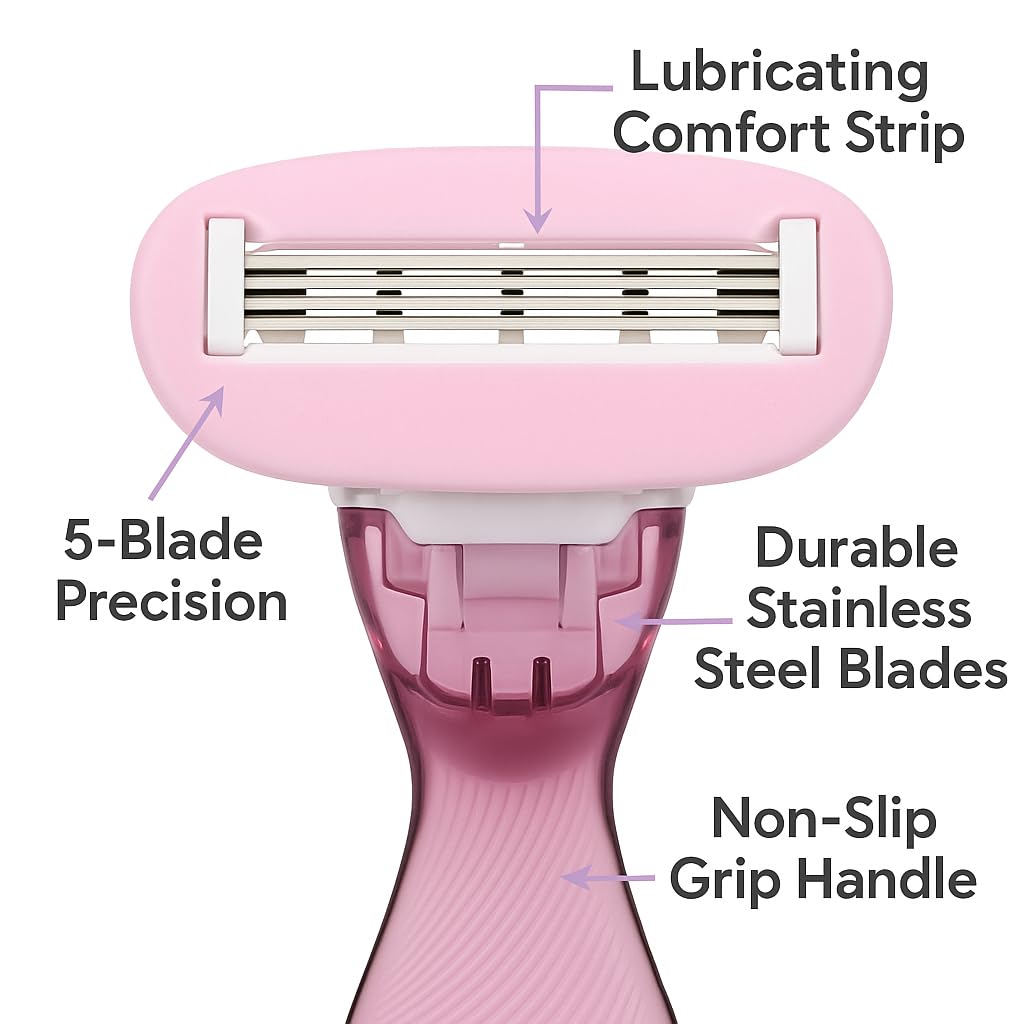 Vertex Bikini Razor underarm travel showcases convenient shaving on the go.