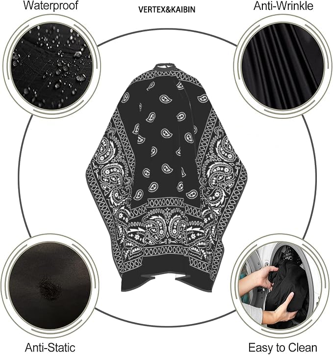 VERTEX&KAIBIN adjustable neck design fits any client, reducing slips during haircuts