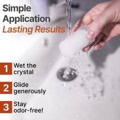 Verve CULTURE all natural deodorant underarm application shows mineral salt freshness.