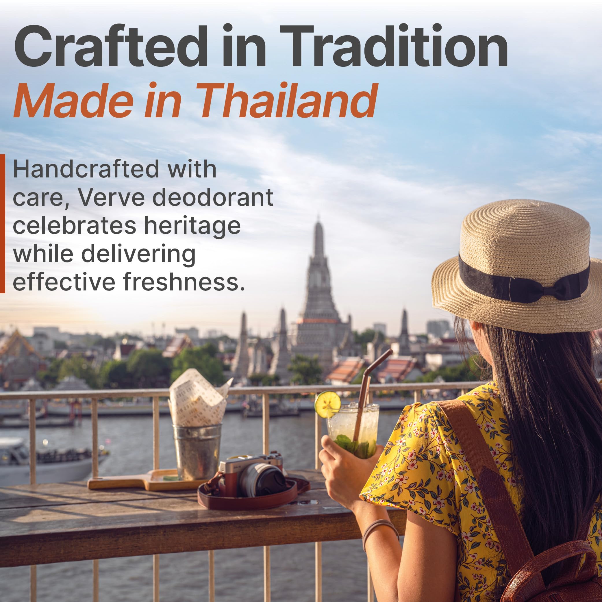Verve CULTURE travel friendly deodorant compact communicates portable underarm freshness.