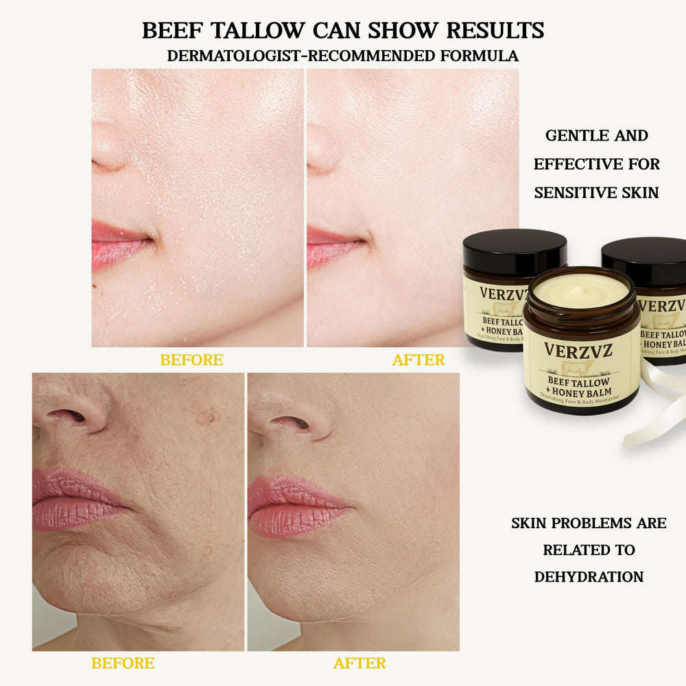 VERZVZ Beef Tallow Honey Balm USA-made formula with natural ingredients