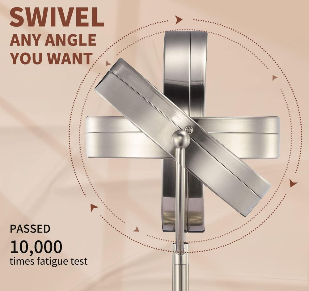 VESAUR 360-degree swivel view lets you find the perfect angle for makeup