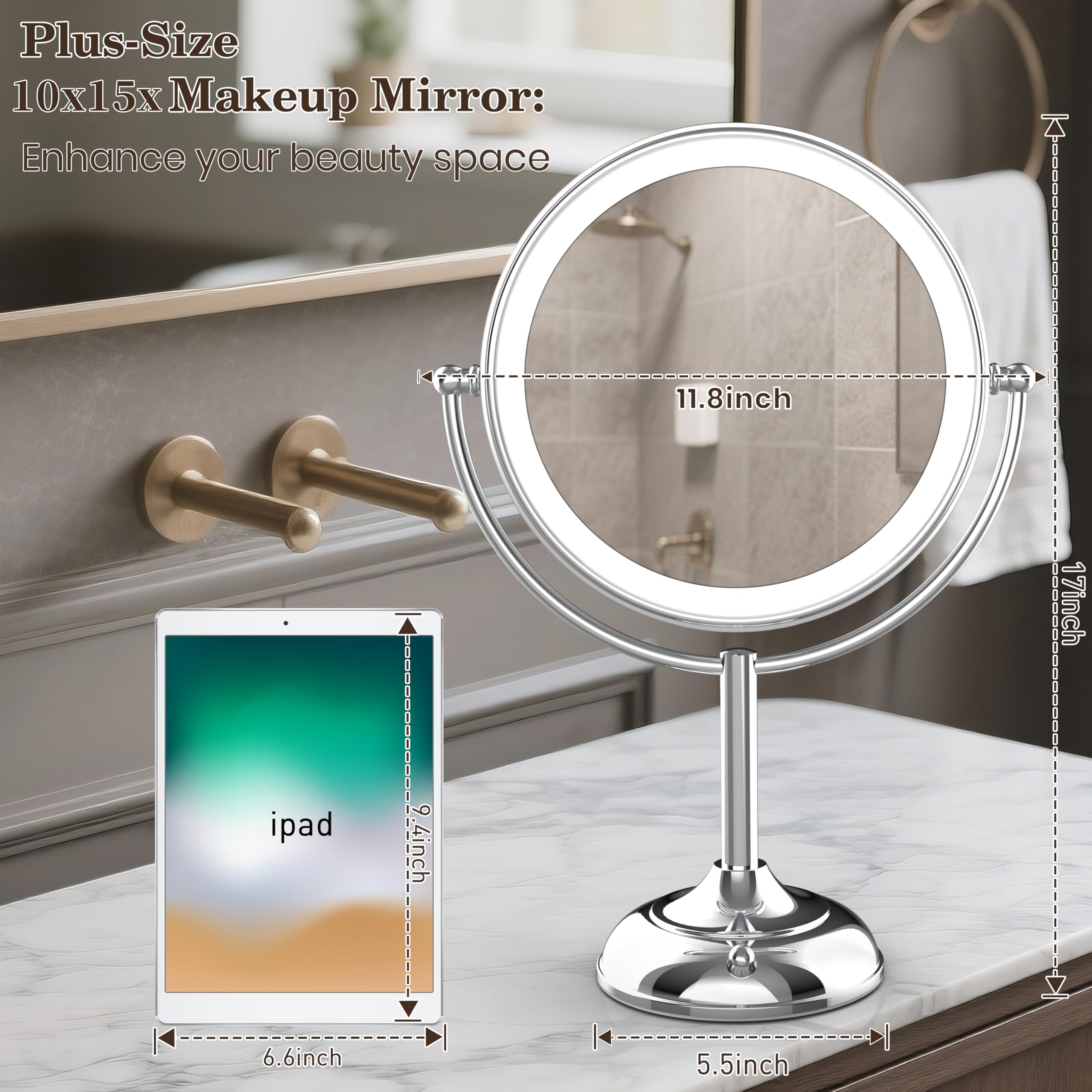 VESAUR fingerprint-resistant chrome finish stays shiny