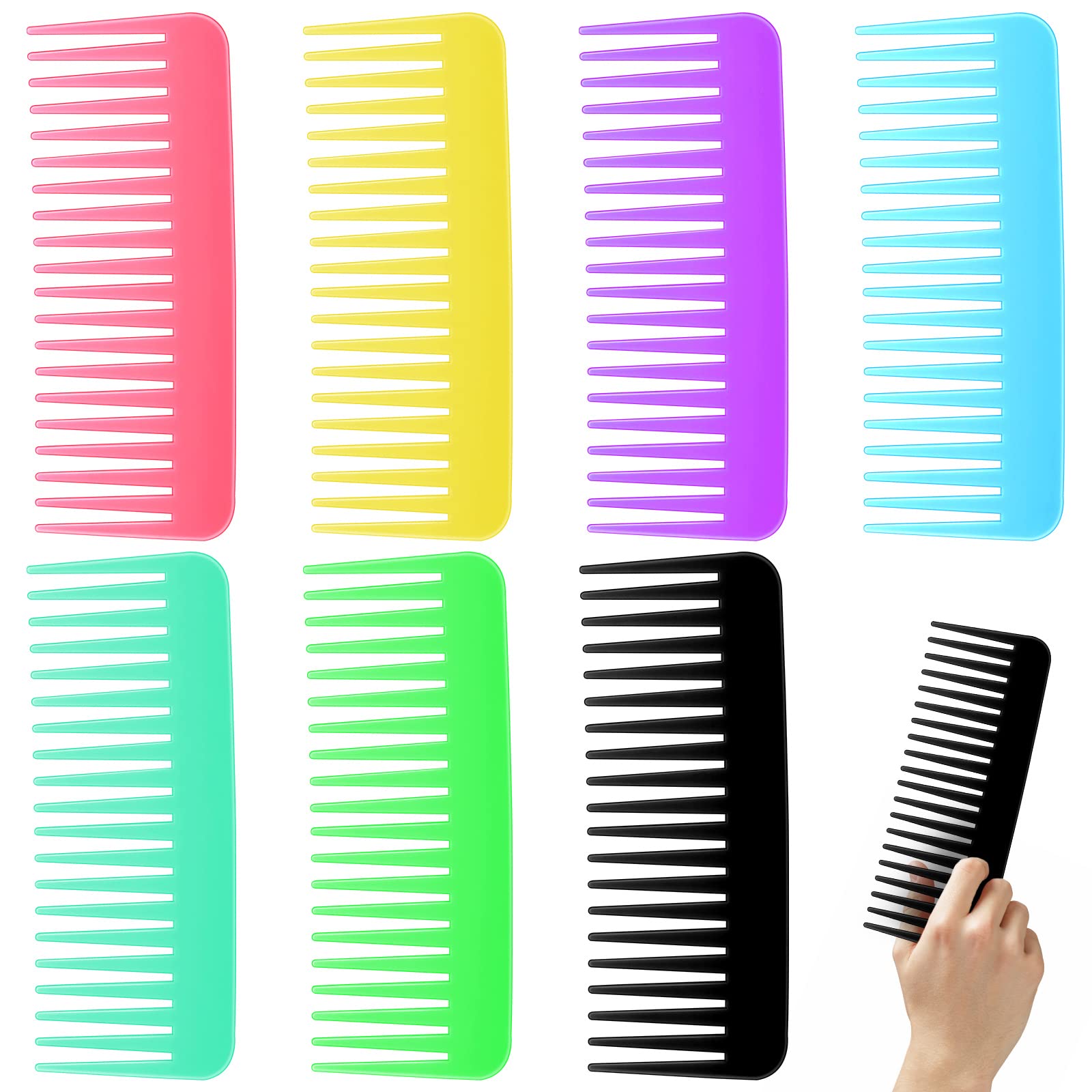 Vesici 100-pcs wide-tooth combs pack for travel and bulk donations