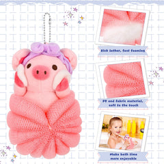 Vesici kids loofah cow-style delivers soft cleansing during bath routines