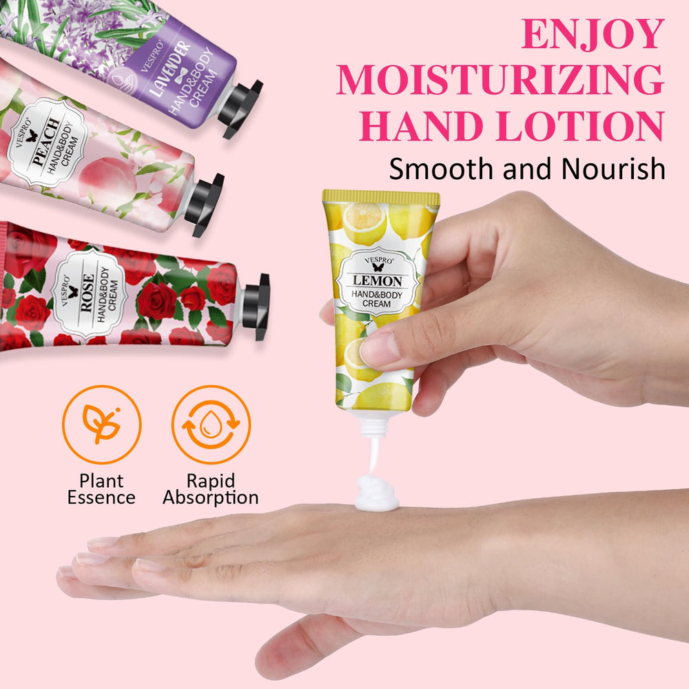 VESPRO quick-absorbing, non-greasy hand cream texture.