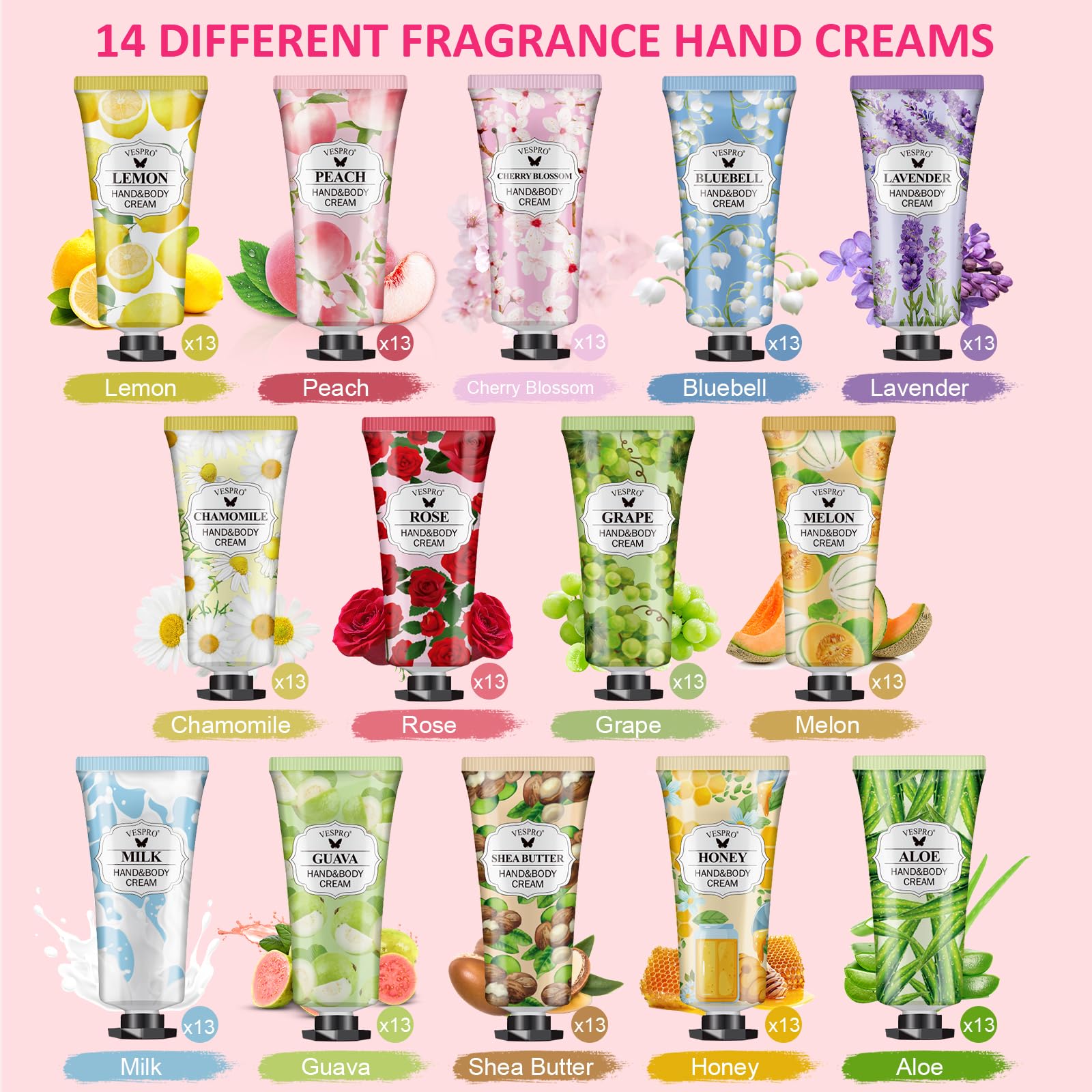 VESPRO hand cream nourishes dry hands with shea butter.