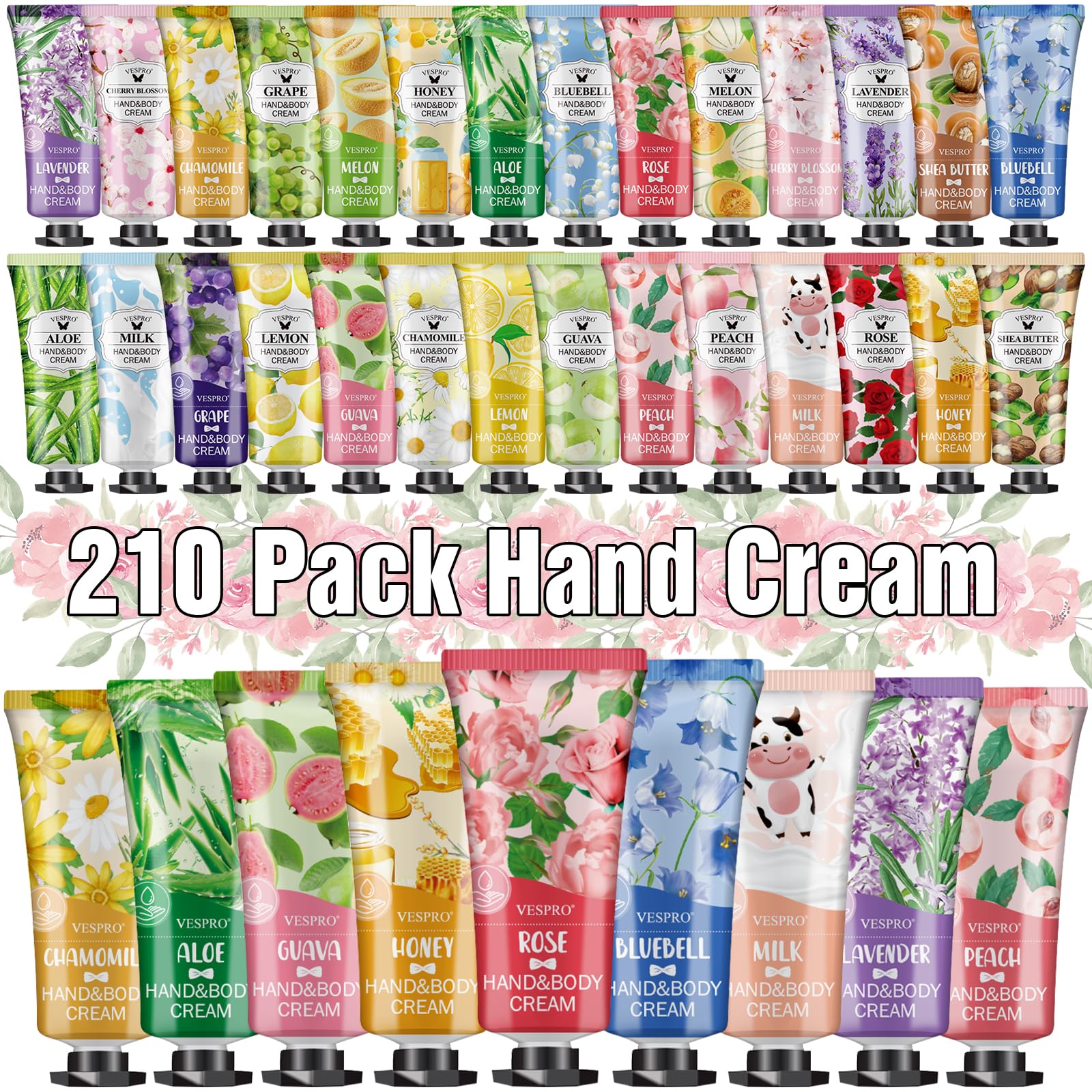 VESPRO 210-pack hand cream gift set boxed, ideal for sharing and gifting