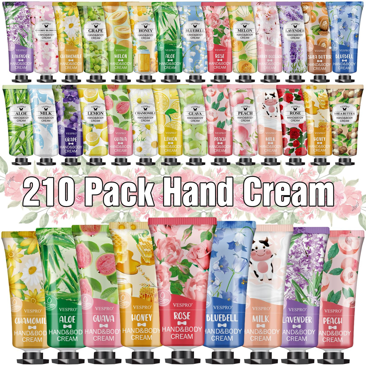 VESPRO 210-pack hand cream gift set boxed, ideal for sharing and gifting