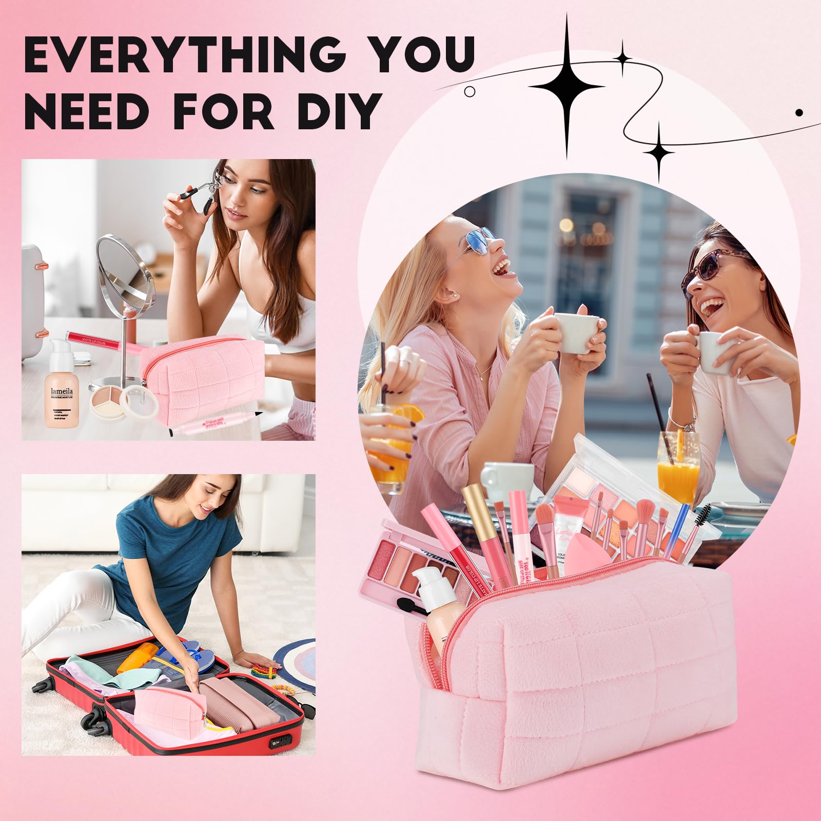 VESPRO All In One Makeup Kit brushes provide even strokes and professional-looking application.