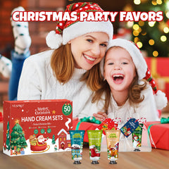 VESPRO Christmas hand cream patterns Santa Claus design for festive gifting.