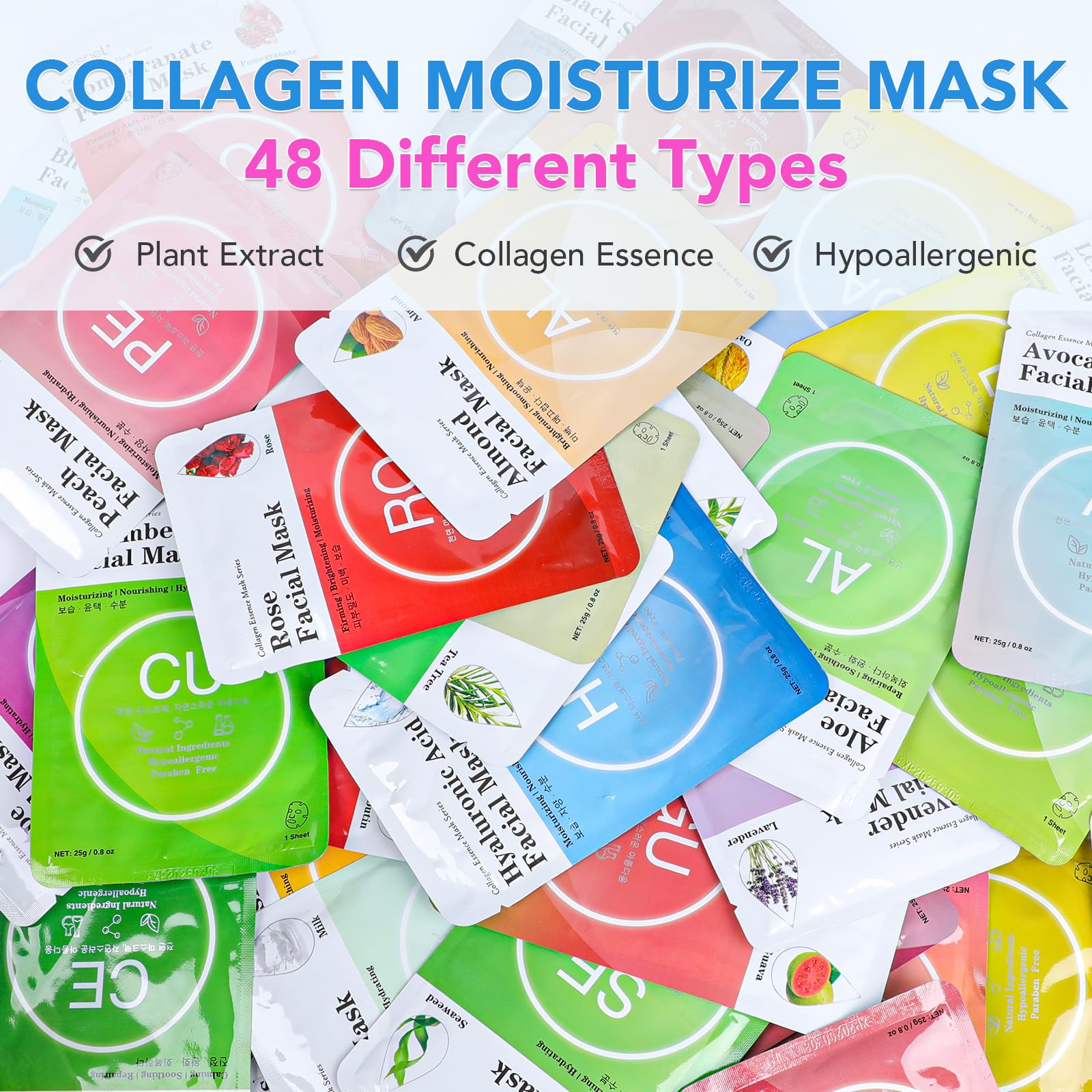 VESPRO plant essence and hyaluronic acid mask close-up for lasting moisture.