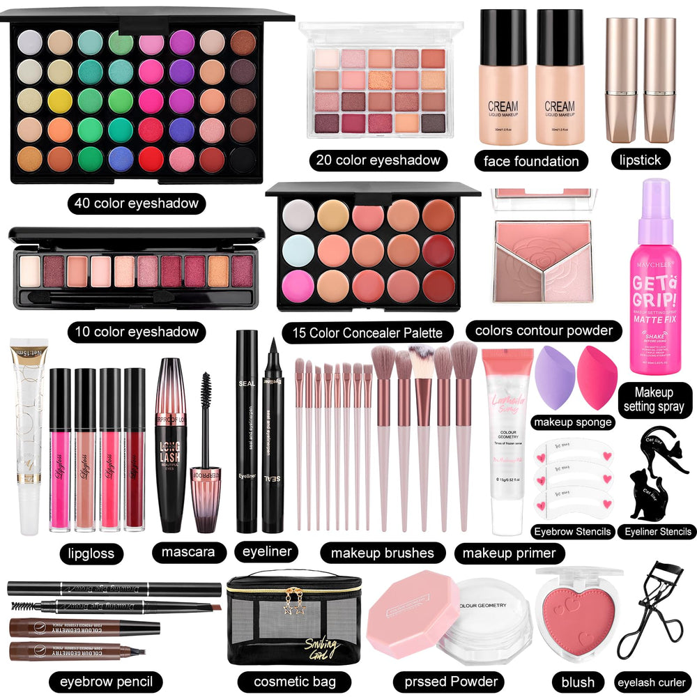 VESPRO portable 20-color eyeshadow palette for on-the-go touch-ups.