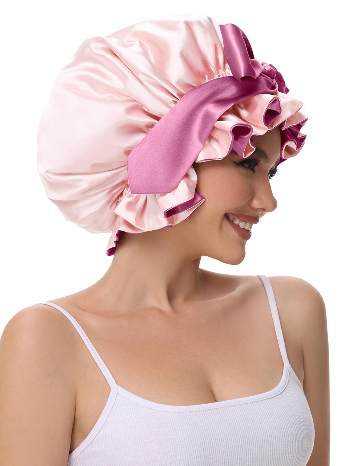 Vettres machine-washable care guide-ready bonnet with color-safe care tips.