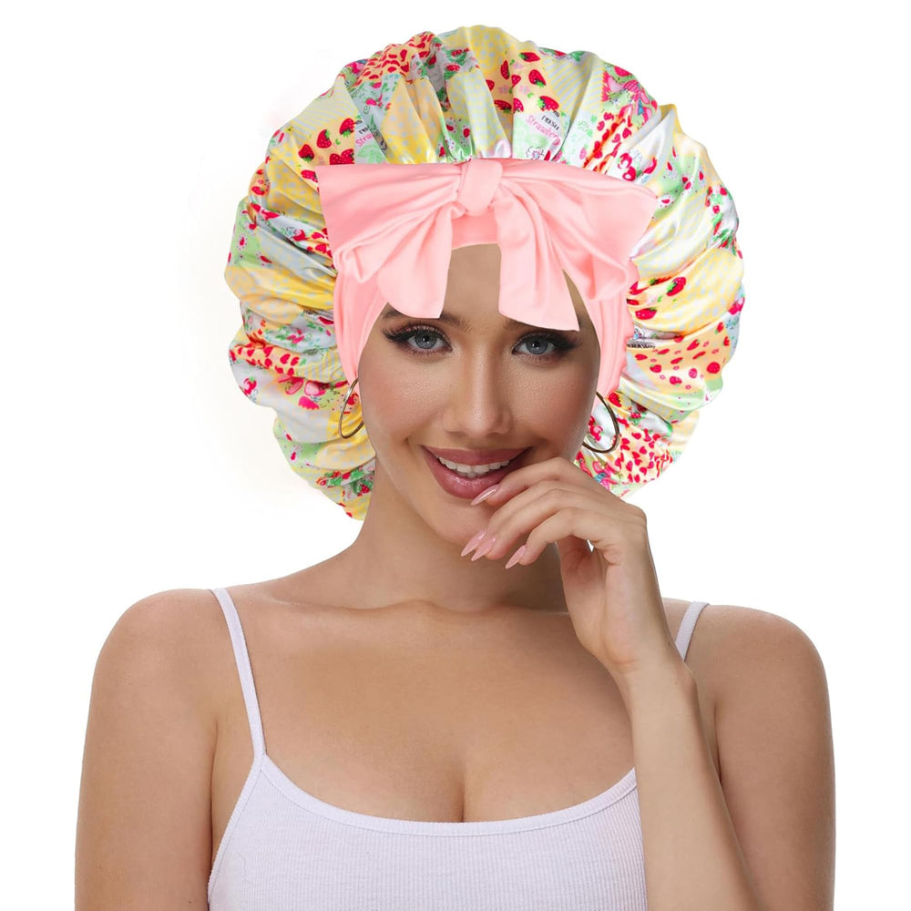 Vettres bonnet double-layer design shown on head for added protection