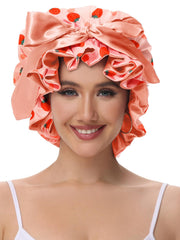 Vettres silk bonnet with adjustable tie-band allows a customizable, comfortable fit