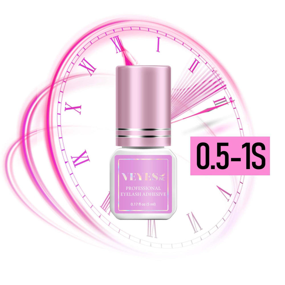 VEYES INC black adhesive image highlighting professional lash extension use.