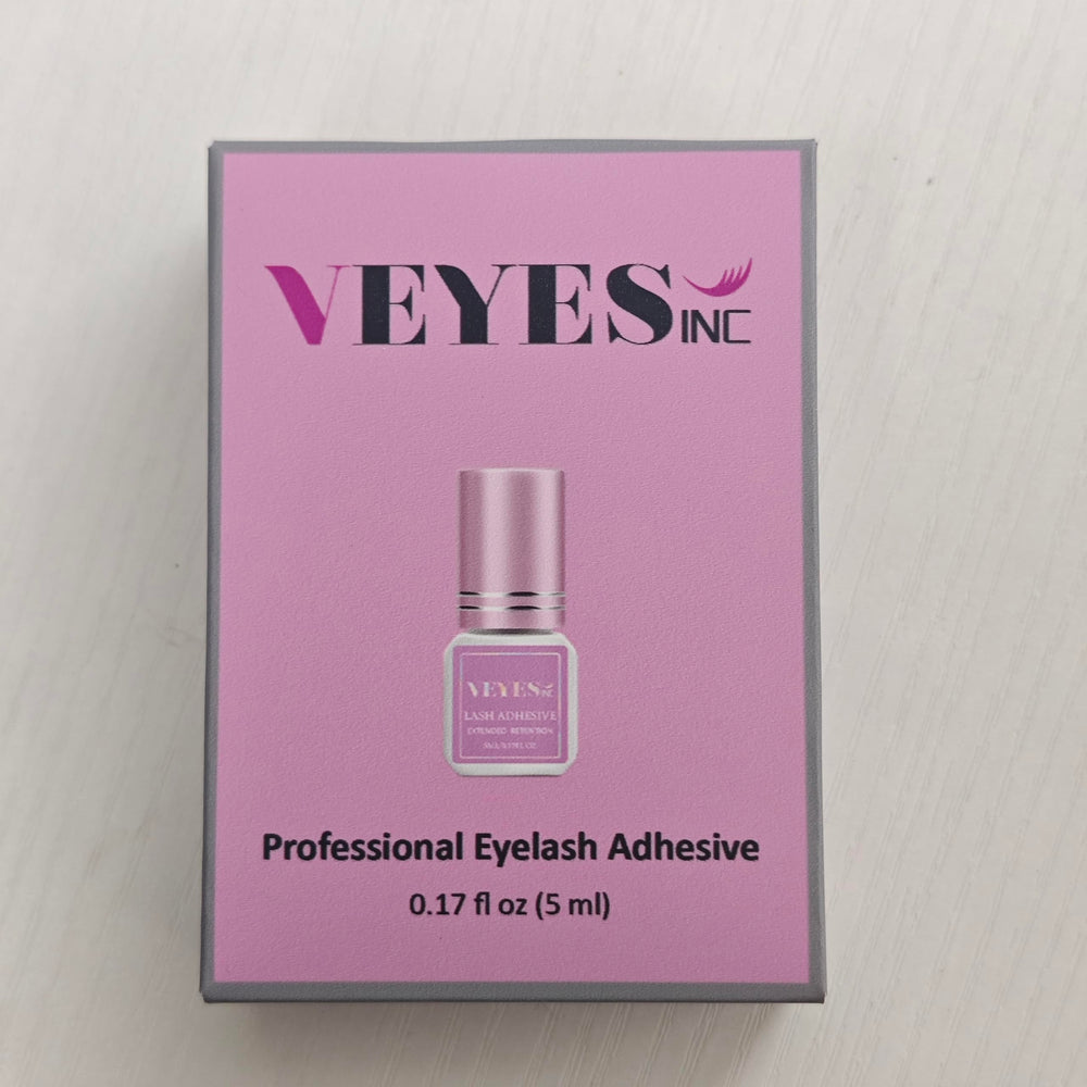 VEYES INC black adhesive swatch along lash line.