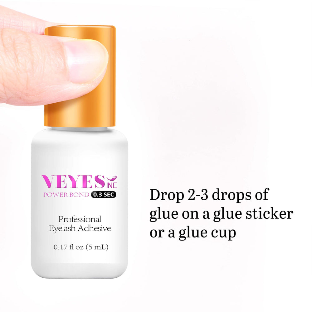 VEYES INC cap and label detail emphasizing premium, latex-free formula.