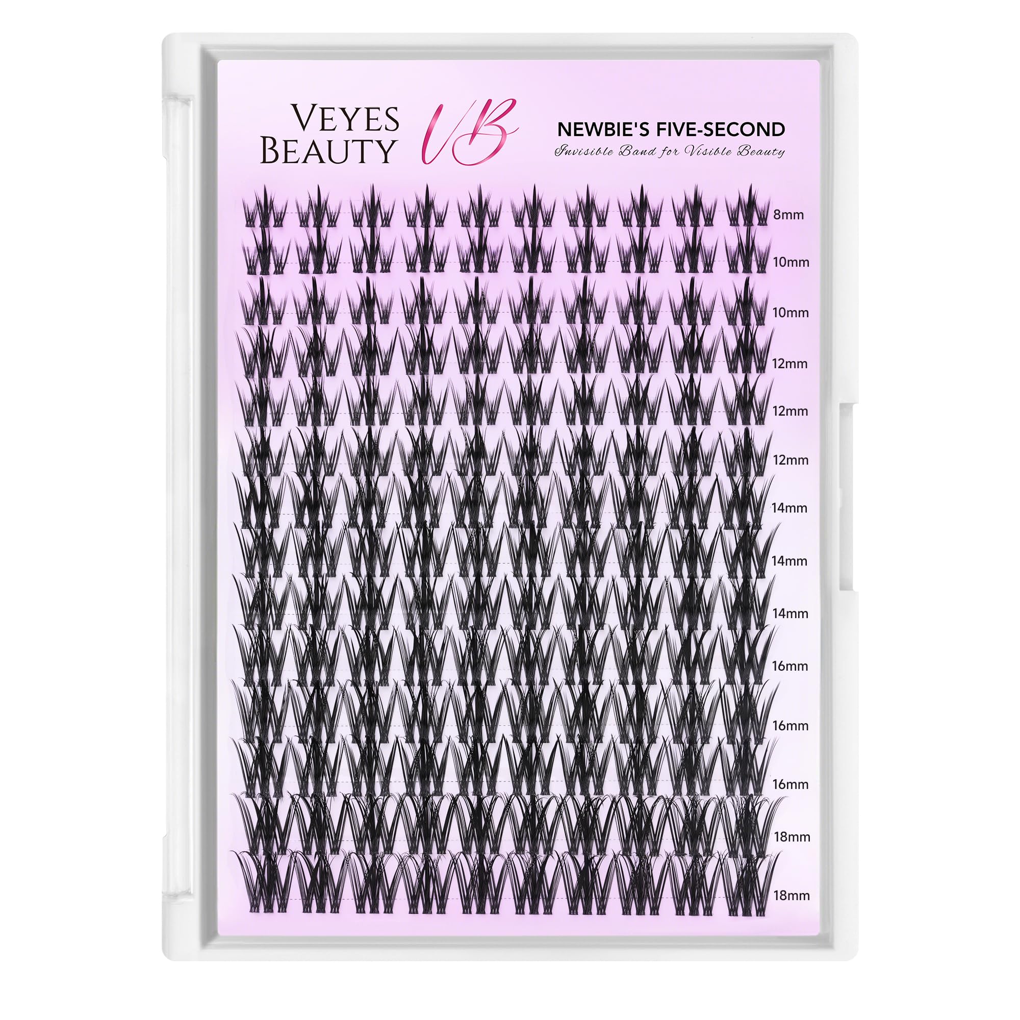 VEYESBEAUTY Five-Second Series lashes enabling quick DIY application for beginners.