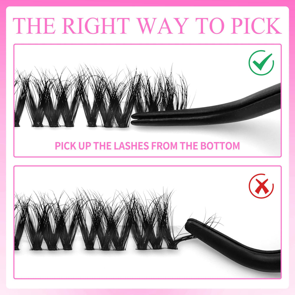 VEYESBEAUTY lash applicator tool in use for precise placement.