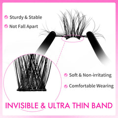 VEYESBEAUTY lash bands thin and soft reduce heaviness and improve comfort.
