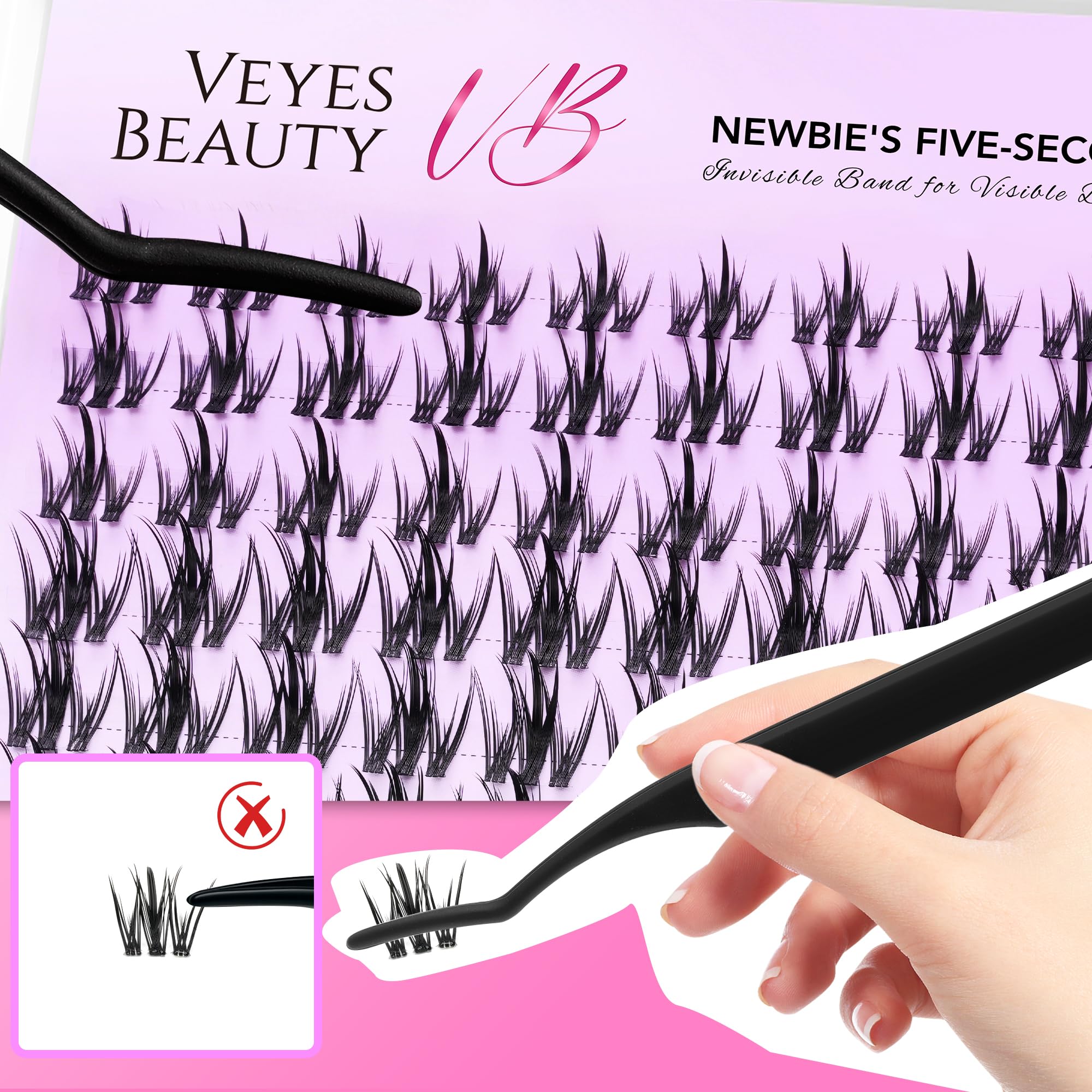 VEYESBEAUTY Lash bond compatibility for easy adhesion with standard adhesives.