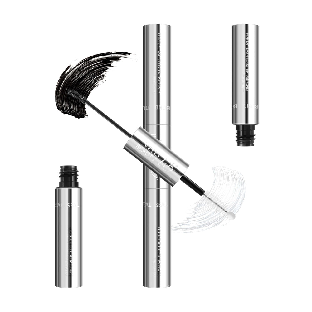 VEYESBEAUTY Lash Bond and Seal 2in1 bottle close-up for DIY lash applications