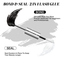 VEYESBEAUTY Lash Bond and Seal 2in1 spiral brush applying glue evenly