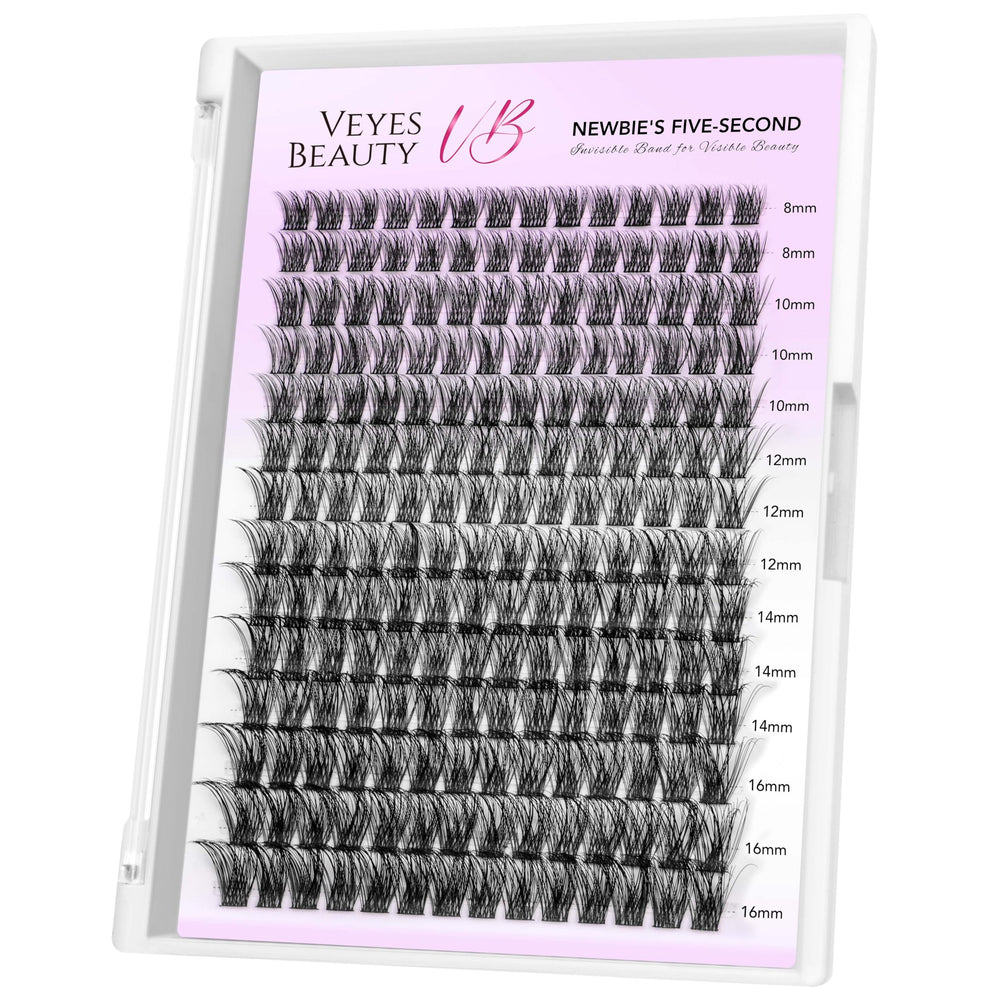 VEYESBEAUTY lash clusters band soft: soft band enhances comfort for beginner-friendly lashes.
