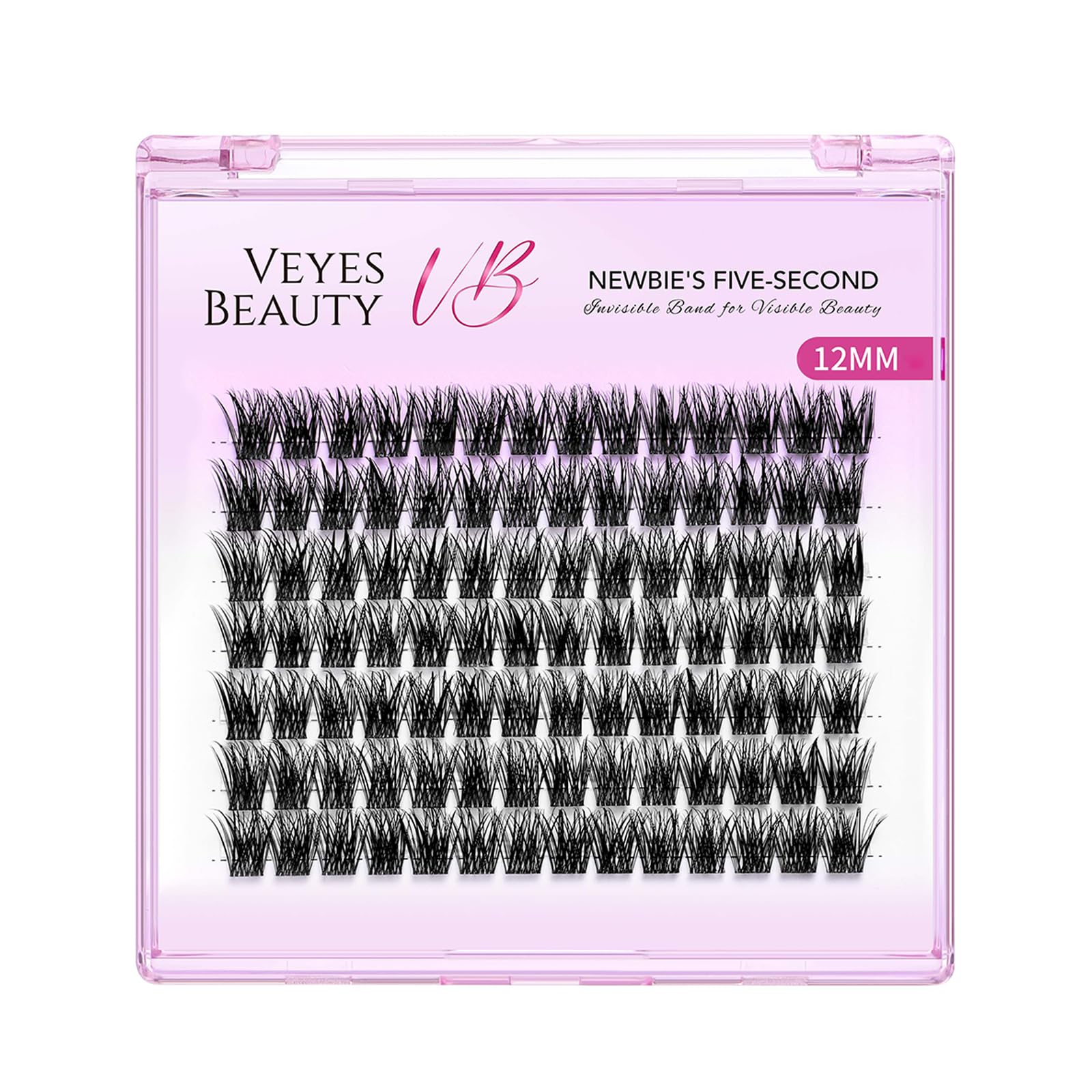 VEYESBEAUTY Lash Clusters 12mm wispy focus offers natural-length option for daily wear